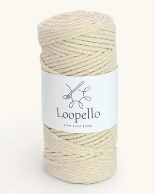 Immagine prodotto di Spago di cotone Loopello, diametro 3 mm, bobina da 100 metri – Beige