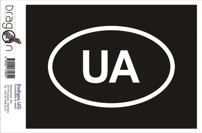 Produktbild von Aufkleber / Autoaufkleber - JDM / Die cut / Auto / OEM - Ukraine UA - 110x70 mm gelb - Heckscheibe / Heckscheibenaufkleber