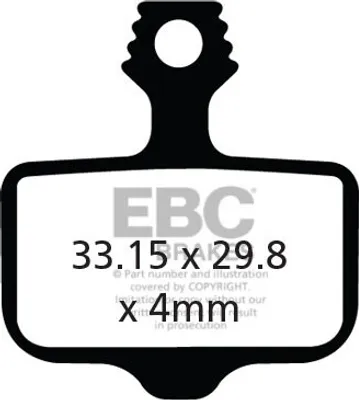 Image de CFA472HH - Plaquettes de frein vélo EBC Brakes (frittées)