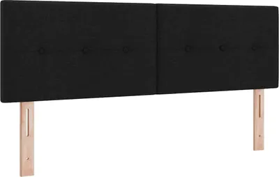 Produktbild von LED Kopfteil mit LED-Lichtleisten Schwarz 160 cm Stoff