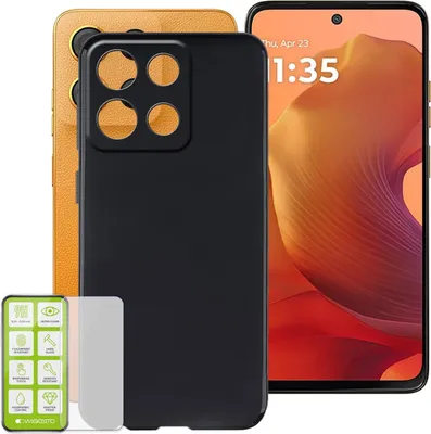 Image de Coque de téléphone + verre de protection pour Motorola Moto G17 / G15 / Power Shock en silicone et TPU