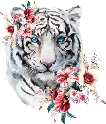 Produktbild von Tigerblumen-Bügelbild