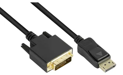 Imagen del producto de Conexiones de calidad: DisplayPort y DVI-D, 24+1 pines, 1 metro, color