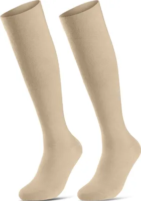 Produktbild von 2 I 4 Paar Stützstrümpfe Reisestrümpfe Kompressionsstrümpfe Damen & Herren Stützkniestrümpfe 41900 - 2 Paar Natur 39-42