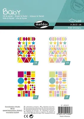 Produktbild von Maildor Baby, 20 Bogen A5 Geom Formen