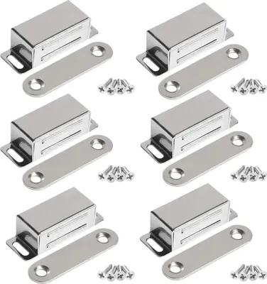 Produktbild von Magnetschnäpper Schranktür Magnet - Magnetverschluss Türmagnete Türschließer Türmagnet Möbelmagnet, Edelstahl 10KG Stark Schrankmagnete für Schranktüren Schubladen Balkontür Möbel (6 Stück)