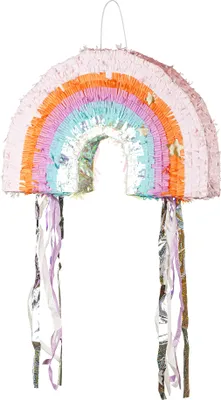 Piñata 50x33x10cm Regenbogen zum Befüllen Bunt Pastell