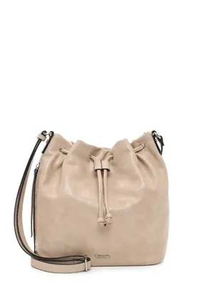 Produktbild von Tamaris Damen Umhängetasche Zugbeutel Kordelzug Liselotte 32223, Farbe:Beige