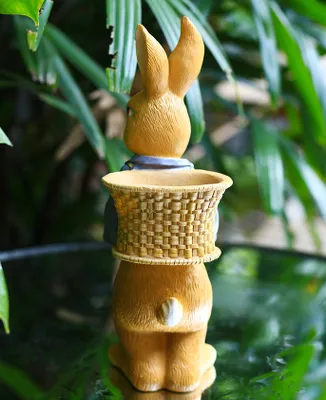 Produktbild von Hasenfigur Vater & Sohn Dekoration 21x12x35 cm wetterbeständig als Blumentopf