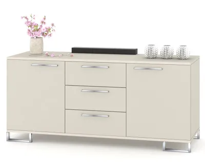 Produktbild von Große Kommode mit Schubladen Fernsehschrank HANA 3S Kaschmir/Kaschmir 150cm