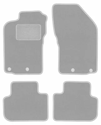 Produktbild von Velours-Fußmatten für Alfa Romeo 147 2000-2010 (Schrägheck) – 4-tlg, Grau, passgenau – Wielganizator OSLO