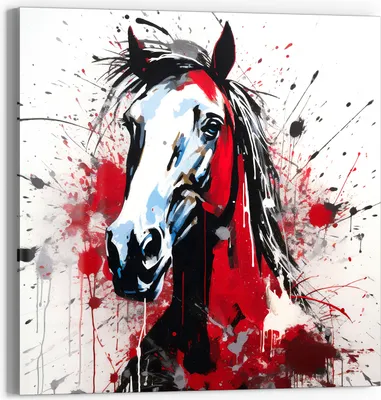 Produktbild von DEQOART Glasbild Echtglas 30x30 cm 'Urbane Pferdestärke' Wandbild Bild modern Deko