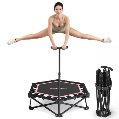 Produktbild von Mini Trampolin Fitnesstrampolin - Ø 106,5 cm - Klappbar - Max. 150 kg - Leise
