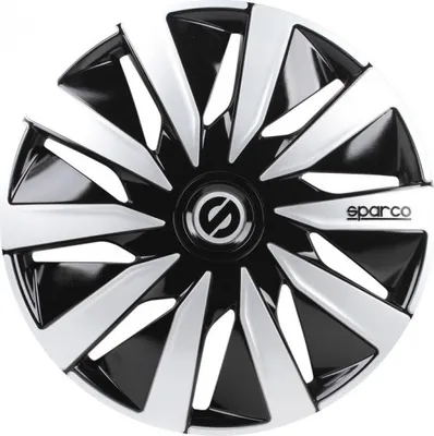 Produktbild von Sparco Radkappen Lazio 13 Zoll ABS schwarz / silber 4er Set