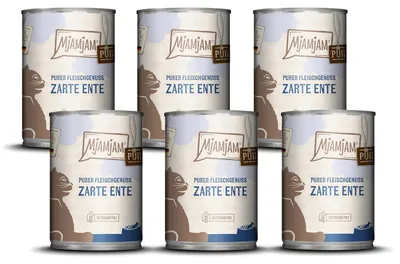 Produktbild von MjAMjAM - Premium Nassfutter für Katzen - purer Fleischgenuss - zarte Ente pur,