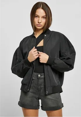Immagine prodotto di Dámská bomberová bunda Urban Classics Ladies Recycled Oversized Light Bomber Jacket nero - XL