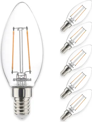 Produktbild von SYLVANIA LED Kerze E14 Warmweiß | 25W Glühbrine Ersatz | 250 Lumen | 2700K Filament Leuchtmittel | 6er Pack