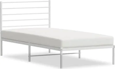 Obrázok produktu pre vidaXL Detská posteľ s čelom kovová biela 100x190 cm