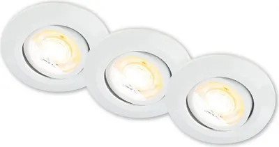 Immagine prodotto di Set di 3 faretti da incasso a LED 230V Lampade da incasso a LED spot orientabili CTS Ra90