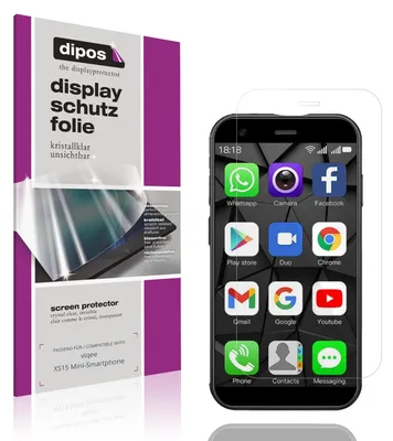 Produktbild von 4x Schutzfolie für viqee XS15 Mini-Smartphone klar Displayschutzfolie Folie Display Schutz dipos