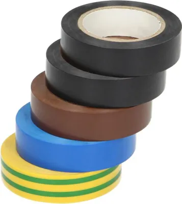 Zdjęcie produktu dla Zestaw 5 taśm izolacyjnych 15 mm, długość 10 m.