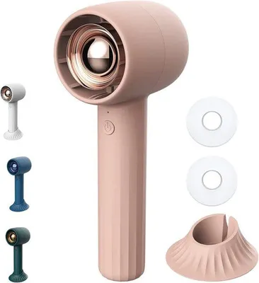 Immagine prodotto di Ventilatore da tavolo, 3 velocità, rosso, ricaricabile, con funzione di aromaterapia