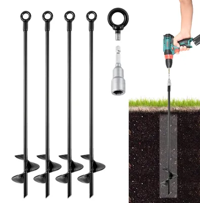 Immagine prodotto di Omgoods - Set di 4 picchetti a terra per trampolini e tende