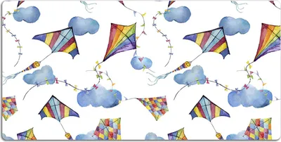 Produktbild von Schreibtischmatte Tischunterlage 100x50 cm Mauspad - Kites Wolken
