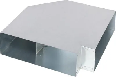 Produktbild von Flachkanal Bogen 90° mit Mittelsteg 300 x 90 mm