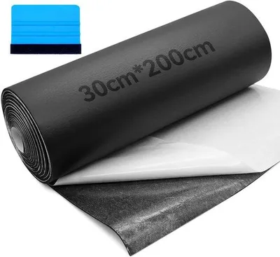 Produktbild von Schaumgummi, selbstklebende Neopren-Schaumstoffplatte, 300 mm x 3 mm x 2 m, selbstklebend, Zellkautschuk, Isoliermatte, rutschfest, Schallisolierung