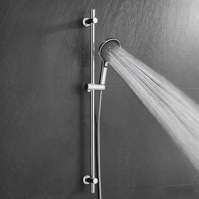Productafbeelding van JOHO douchestang, 100 cm, roestvrij staal. Flexibele douchestang, verstelbare wandhouder van 30-94 cm, geschikt voor bestaande boorgaten, in hoogte verstelbaar