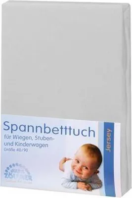 Produktbild von Julius Zöllner Spannbetttuch Jersey 90x40 Hellgrau