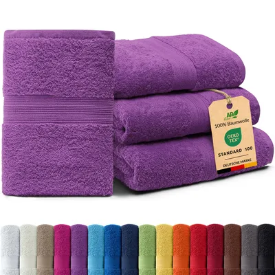 Produktbild von 4er-Set ARIZONA Handtuch-Serie von AR Line – 100% Baumwolle, 500 g/m², 4er-Set Handtücher 50x100 cm, Orchidee