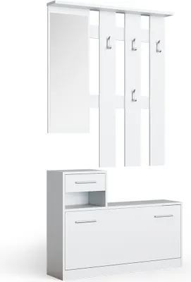 Produktbild von Vicco Garderobe Billy, 25 x 191 cm, Weiß