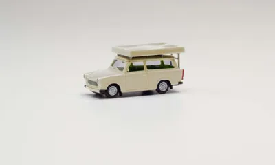 Produktbild von Herpa PKW Trabant 601 S Universal mit Dachzelt perlweiss 024181