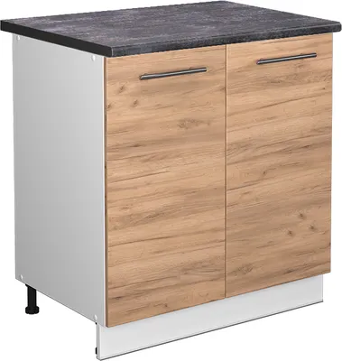 Produktbild von Spülenunterschrank Vicco Fame-Line Goldkraft Eiche 80 cm mit Regal, AP Anthrazit, Model 46236