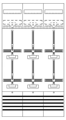 Productafbeelding van meetpaneel DF39C6 9RE 6Z, inclusief aansluitklemmen.