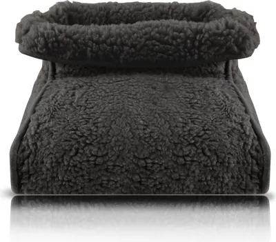Produktbild von Fußwärmer Lammfloroptik flauschig (Anthrazit) Fußsack Universalgröße Wärmeschuh Zehenwärmer in Einheitsgröße - Kuscheliger Wärmer für kalte Füße