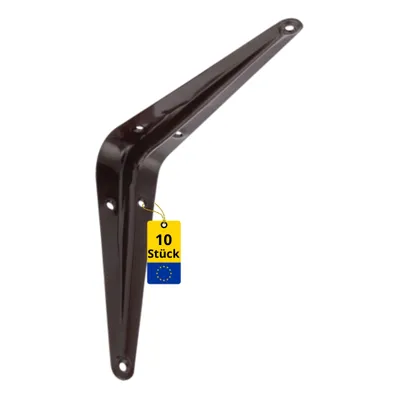 Produktbild von Regalhalterung 100x75 Regalbodenträger 10er Set Winkel Wandregal - Konsole - Winkel Metall - Regalwinkel