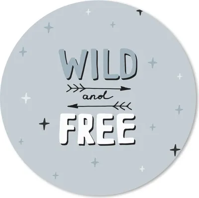 Produktbild von MuchoWow® Mauspad Mousepad Wild und frei - Zitate - Sprichwörter - Kinder - Baby - Jungen - Mädchen 20x20 cm - Mousepads - Maus Mat - Pad - Mausunterlage - Schreibtischmatte