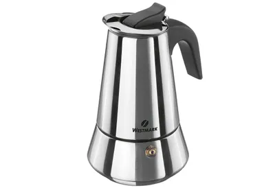Immagine prodotto di Macchina per caffè espresso Westmark, per 4 tazze, adatta all'induzione, in acciaio inox, Brasilia Plus, argento/nero, 24662260