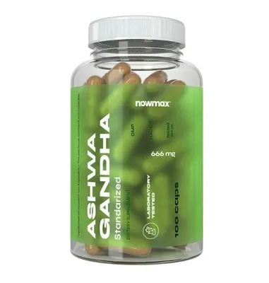 Produktbild von nowmax® Ashwagandha 1,5% 666 mg – 100 Kapseln mit 10 mg Withanoliden
