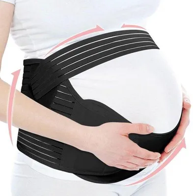 Produktbild von Schwangerschaftsband – Bauchband zur Unterstützung – Stützband für die Schwangerschaft – Verstellbar, atmungsaktives Nylon – Größe XL – Schwarz