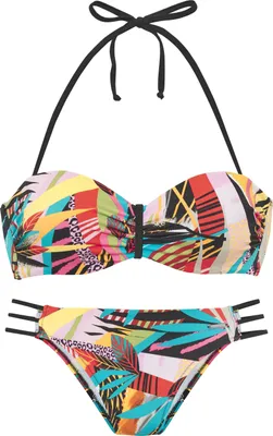 Produktbild von Bruno Banani Bügel-Bandeau-Bikini Onyx bunt Größe 44 Cup C