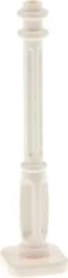 Produktbild von 1x Lego Fabuland Laternen Mast 2x2x7 weiß 4 Sockelrillen Lampe 6014274 11062