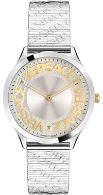 Zdjęcie produktu dla Versace VE2O00422 Logo Halo złoty srebrny zegarek damski ze stali nierdzewnej NOWOŚĆ