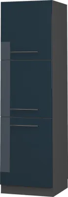 Produktbild von Herdumbauschrank Vicco Fame-Line Dunkelblau Hochglanz 60 cm, Model 48886