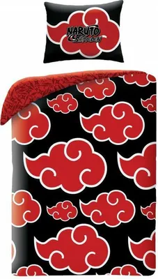 Immagine prodotto di Biancheria da letto in cotone 140x200 Naruto nero rosso federa 70x90 Bambini 12 Halantex