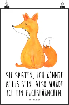 Produktbild von Mr. & Mrs. Panda Bild Einhorn Wunsch DIN A0 - Weiß - Geschenk, Unicorns, drucke, Unicorn, Einhörner, Kunstdruck, Füchse, Plakat, Fuchshörnchen, wanddeko, Wandbild, Fuchs