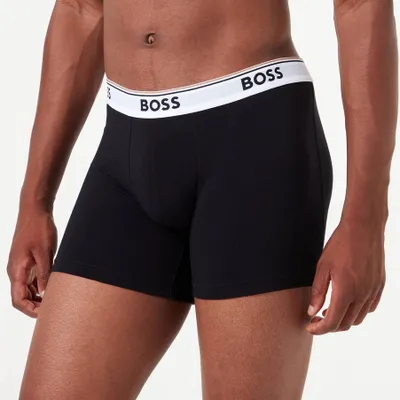 Produktbild von Herren Boxershorts Schwarz Dreierpack mit Elastischem Bund & Druck